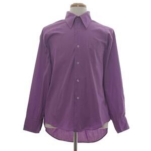 Vintage 70s Kmart Purple Point Collar Long Sleeve Disco Shirt Men’s L